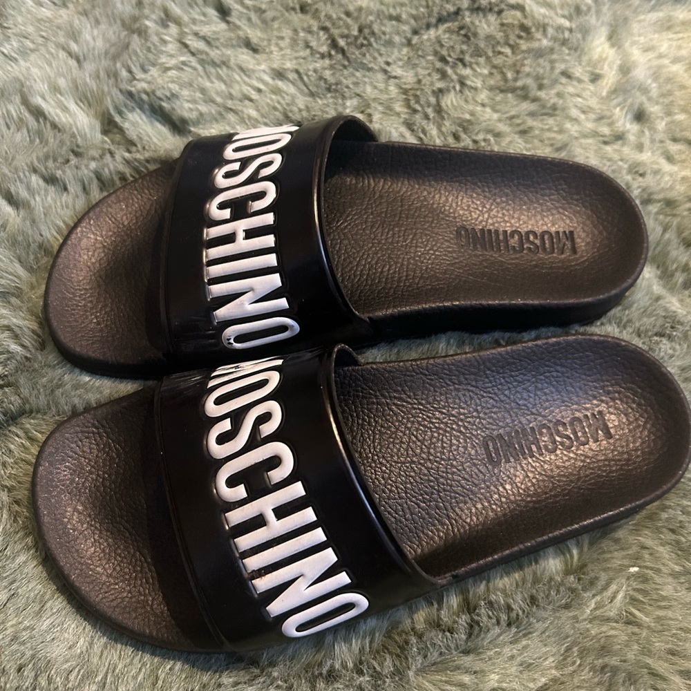 Moschino slides worn
